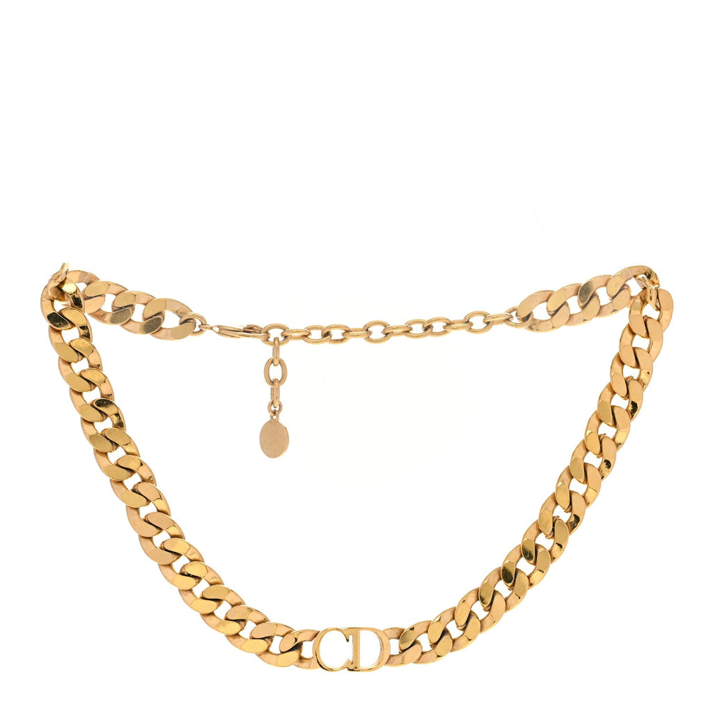 Christian Dior Danseuse Etoile Chain Choker Necklace Gold