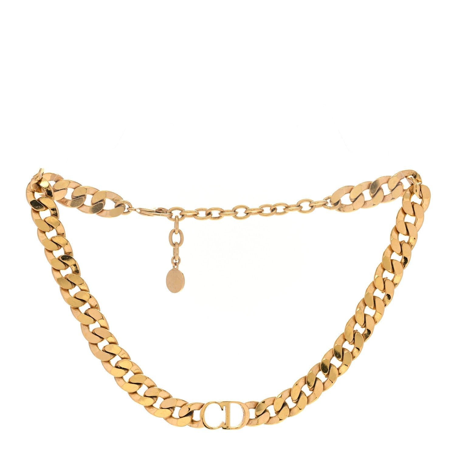 Christian Dior Danseuse Etoile Chain Choker Necklace Gold