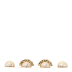 Gucci Metal Pearl Logo Magnetic Earrings Gold