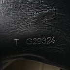 Chanel Sheepskin Quilted CC Tall Lace Up Combat Boots 38.5 Black