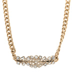 Chanel Crystal CC Link Choker Necklace Gold