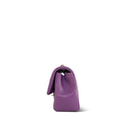 Chanel Purple Lambskin Quilted Mini Rectangular Flap Light Gold Hardware