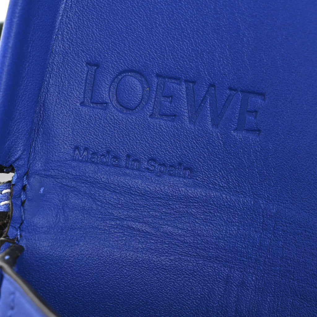 Loewe Smooth Calfskin Mini Heel Crossbody Bag Electric Blue Green