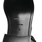 Saint Laurent Stalker Lambskin Mens Army 20 Lace Up Boots 40 Black