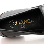 Chanel Lambskin Quilted CC Turnlock Loafers 38 Black