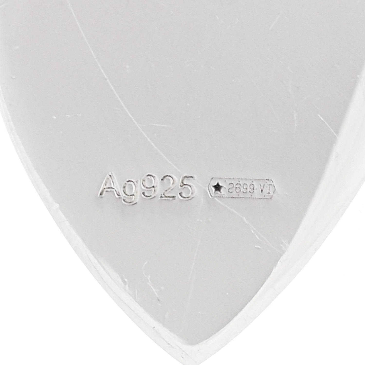 Gucci Sterling Silver Trademark Heart Drop Earrings