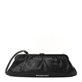 Balenciaga Grained Calfskin Logo XL Cloud Clutch Black