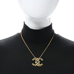 Chanel Resin Along The Nile CC Pendant Necklace Gold Black