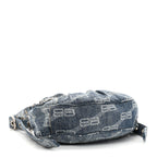 Balenciaga Denim BB Monogram Le Cagole Shoulder Bag XS Blue