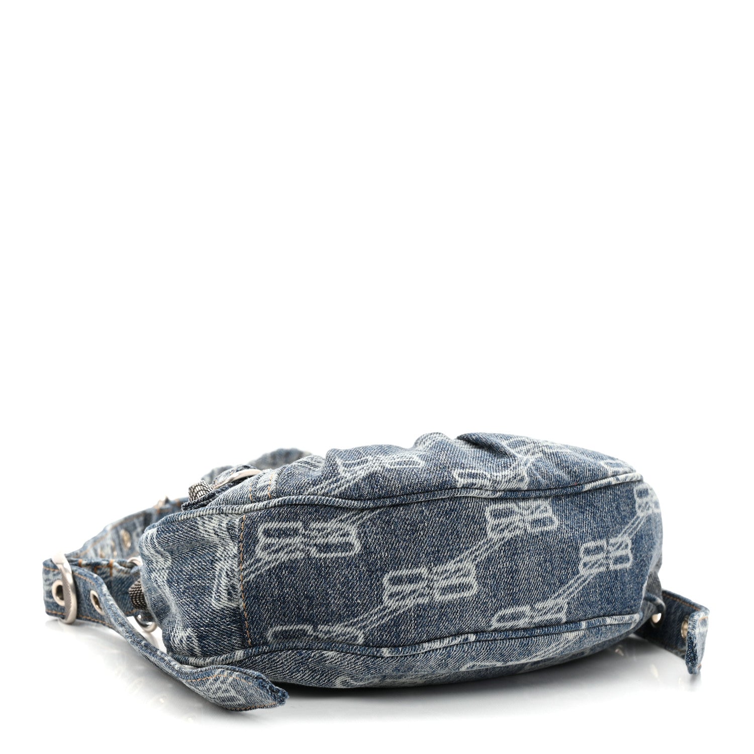Balenciaga Denim BB Monogram Le Cagole Shoulder Bag XS Blue