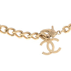 Chanel Crystal CC Link Choker Necklace Gold