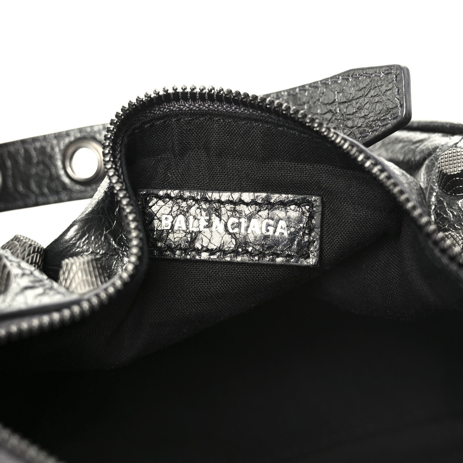 Balenciaga Agneau Arena Le Cagole Cylinder Bag Steel Grey