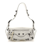 Balenciaga Agneau Arena Le Cagole Sling Bag XS Optic White