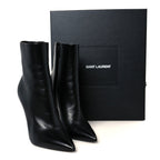 Saint Laurent Nappa Vendome Opyum 110 Ankle Boots 39.5 Black