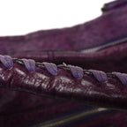 Balenciaga Agneau Giant 21 Silver Hardware Work Raisin