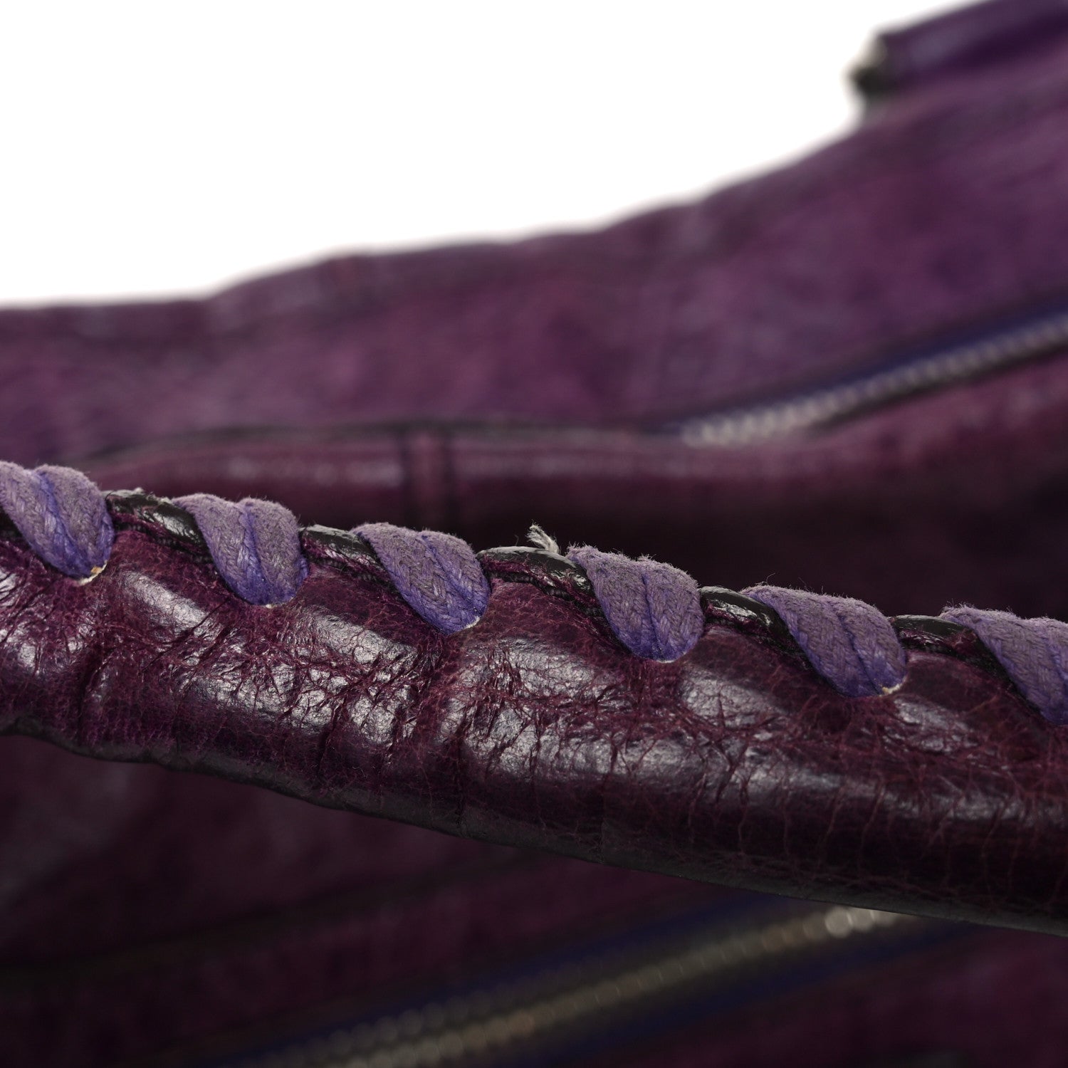 Balenciaga Agneau Giant 21 Silver Hardware Work Raisin