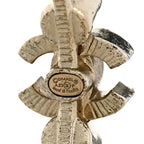Chanel Crystal CC Hoop Earrings Gold