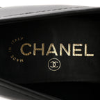 Chanel Lambskin Quilted CC Turnlock Loafers 37.5 Black
