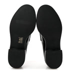 Prada Spazzolato Metal Triangle Logo 50mm Loafers 36.5 Black
