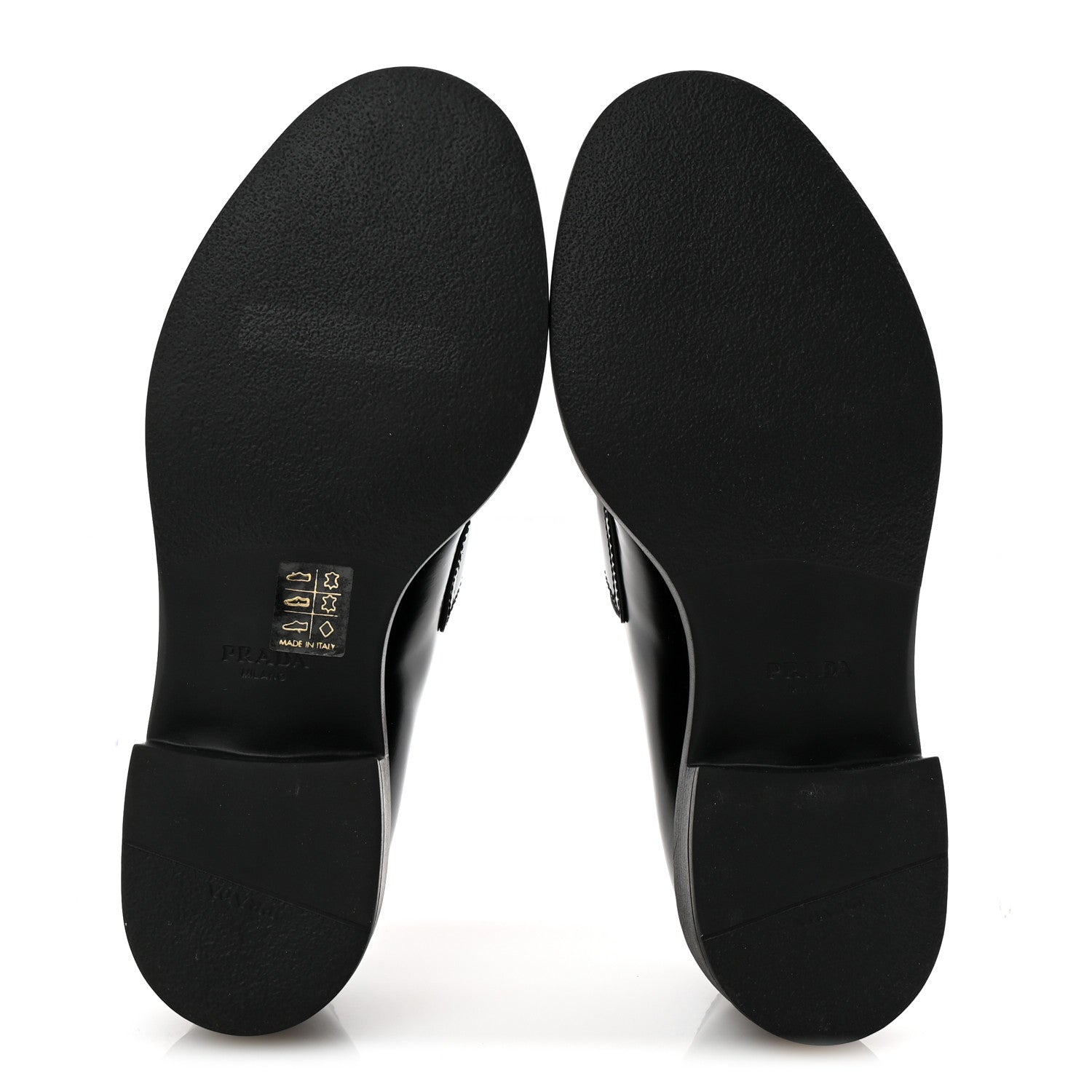 Prada Spazzolato Metal Triangle Logo 50mm Loafers 36.5 Black