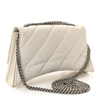 Balenciaga Crushed Calfskin Quilted XS Crush Chain Bag  Optic White