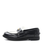 Miu Miu Spazzolato Penny Loafer 39 Black White