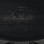 Chanel Crackled Calfskin Velvet Pearl Combat Short Boots 37.5 Black
