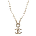 Chanel Pearl Crystal CC Short Necklace
