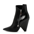 Saint Laurent Calfskin Niki 85 Wedge Booties 39.5 Black