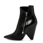 Saint Laurent Calfskin Niki 85 Wedge Booties 39.5 Black