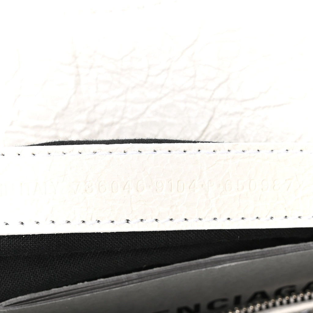 Balenciaga Agneau Arena Small Neo Cagole City Handbag Optic White