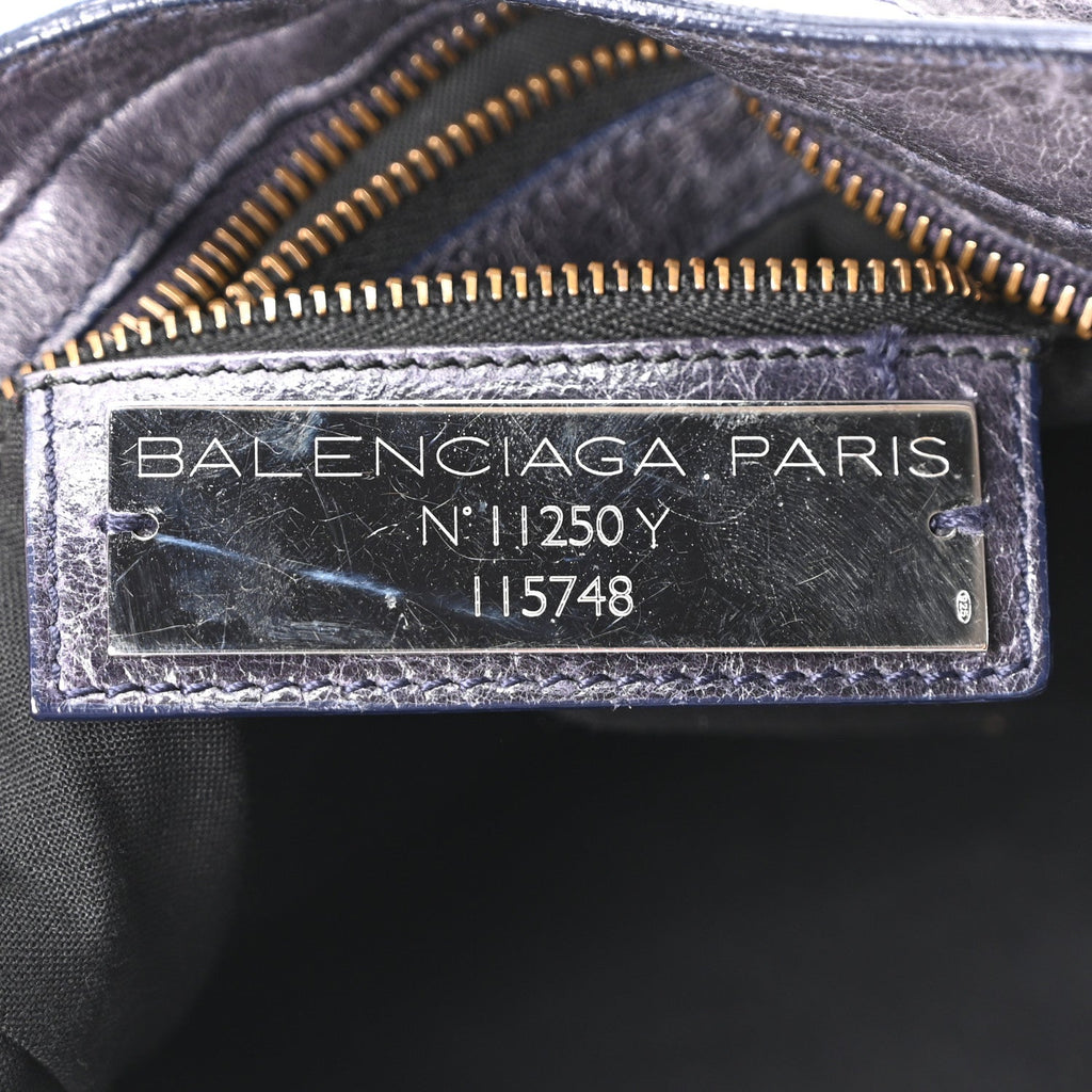 Balenciaga Agneau Classic Hardware City Bleu Roi