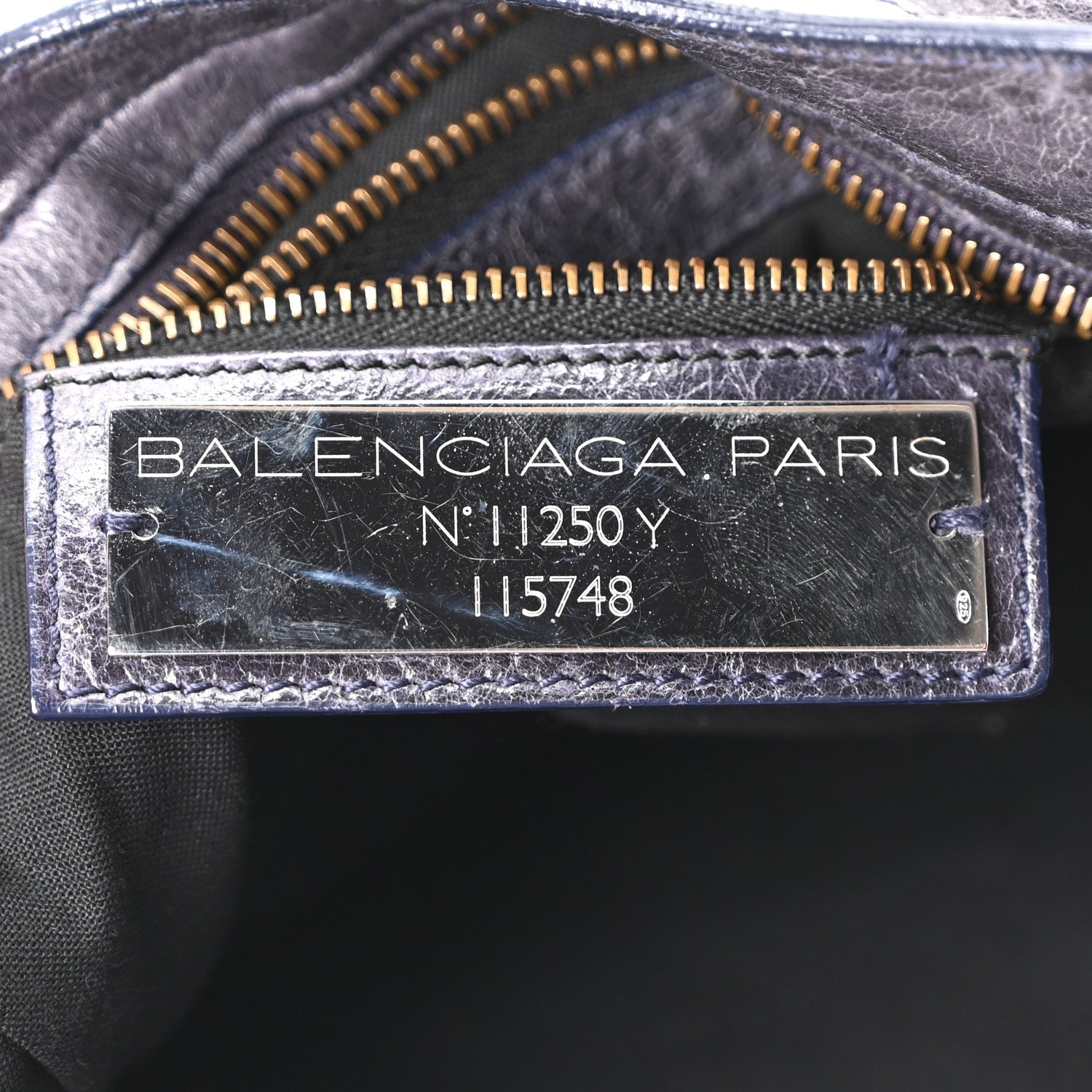 Balenciaga Agneau Classic Hardware City Bleu Roi