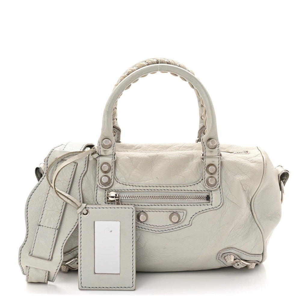 Balenciaga Agneau Giant 12 Silver Hardware Mini Twiggy Gris Glace