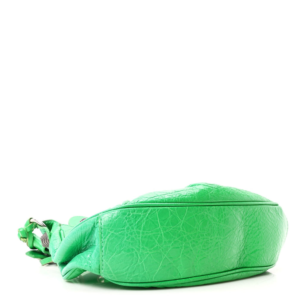Balenciaga Agneau Arena Le Cagole Shoulder Bag XS Vivid Green