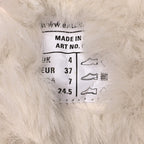 Balenciaga Mesh Nylon Faux Fur Womens Track Hike Sneakers 37 White