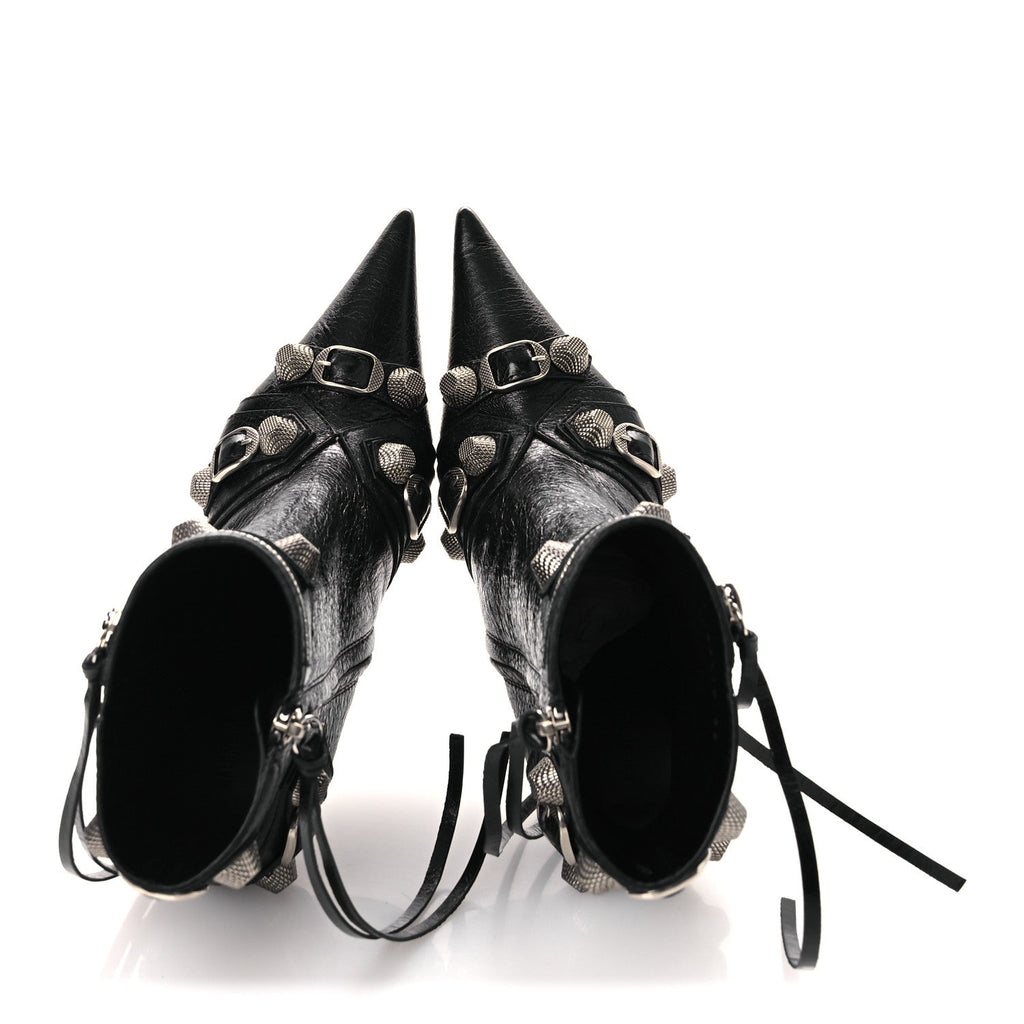 Balenciaga Agneau Arena Cagole 90mm Ankle Boots 36 Black