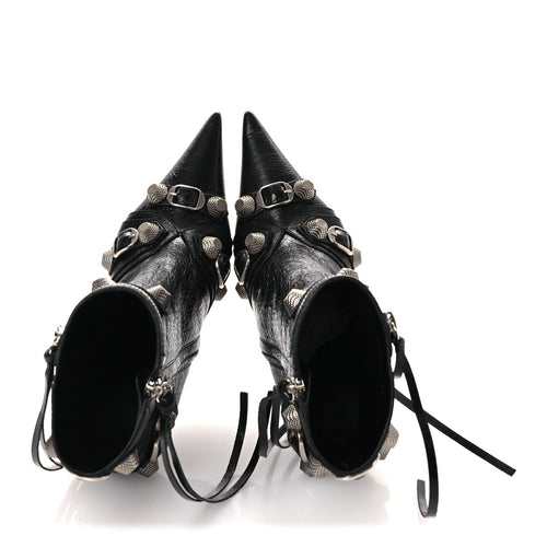 Balenciaga Agneau Arena Cagole 90mm Ankle Boots 36 Black