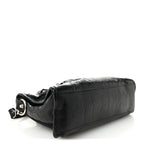 Balenciaga Agneau Arena Storico Silver Hardware Small Le City Black