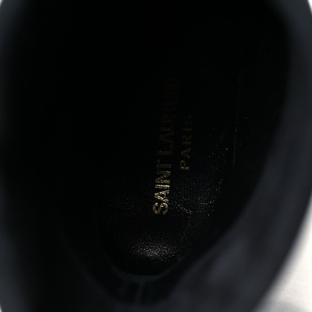 Saint Laurent Kid Scamosciato Niki 85 Wedge Booties 36 Black
