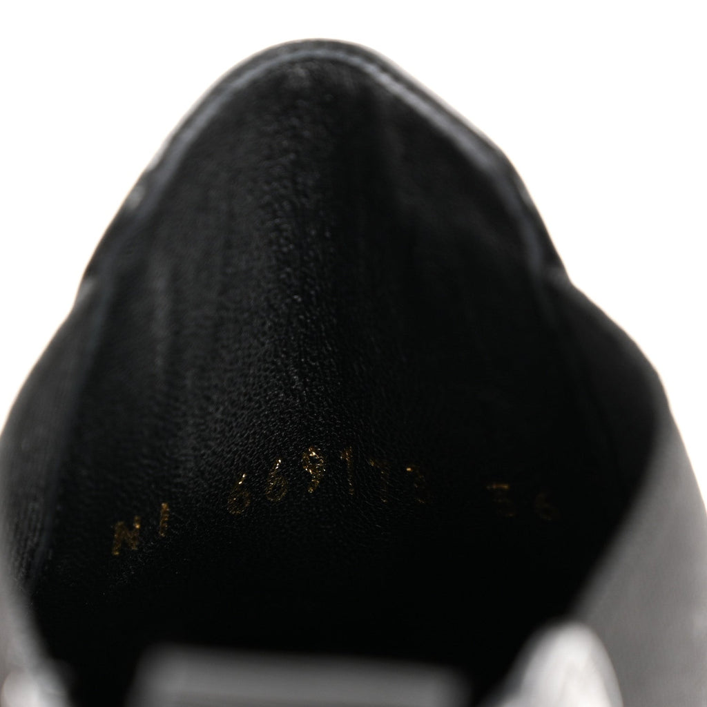 Saint Laurent Incrociato Muriel Vassili 60 Ankle Zip Boots 36 Black