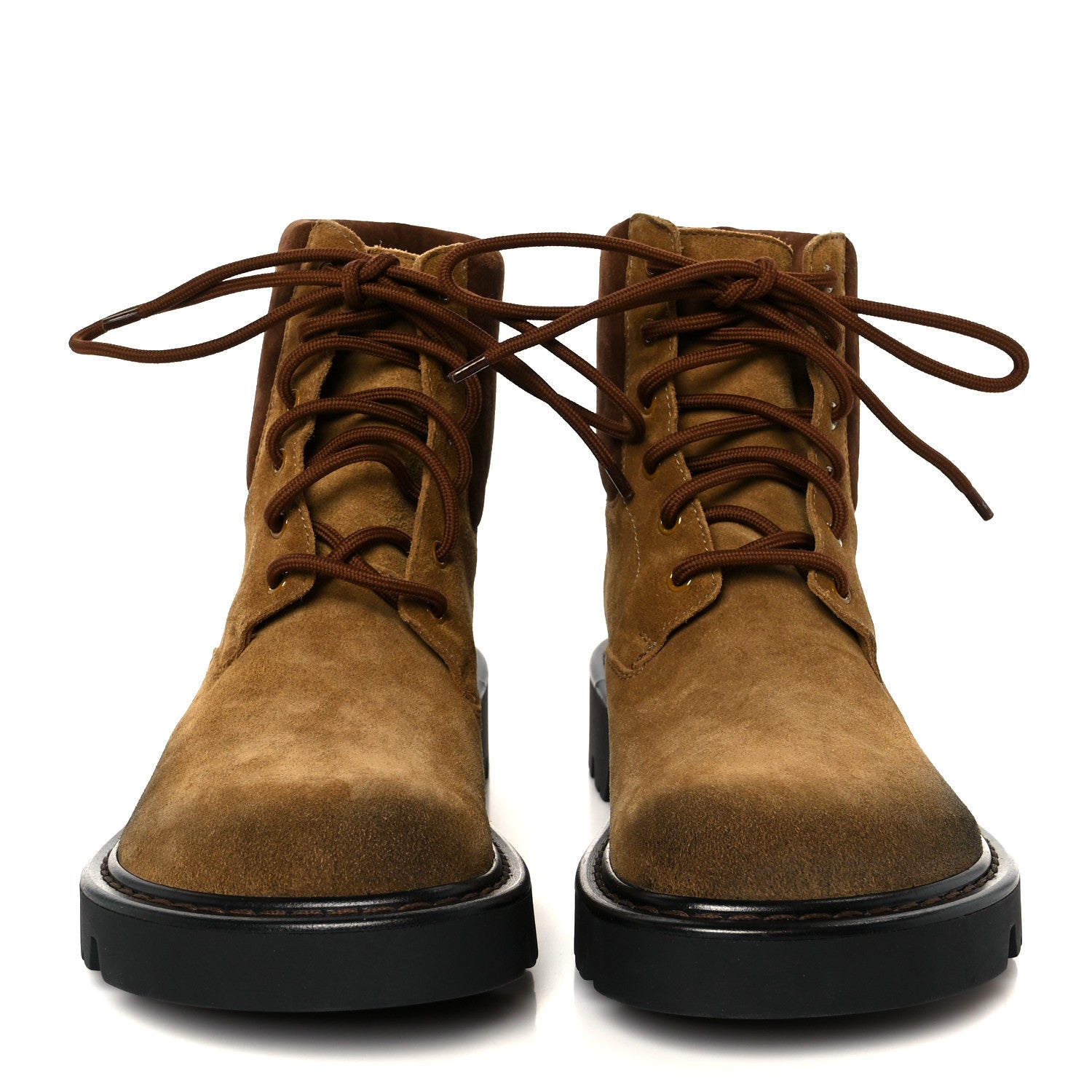 Loewe Suede Mens Sierra Combat Boots 41 Tobacco Brown