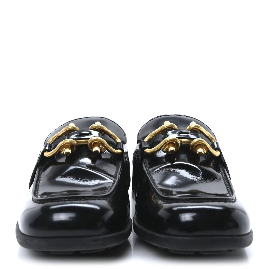 Bottega Veneta Glossy Calfskin Monsieur Loafers 37 Black