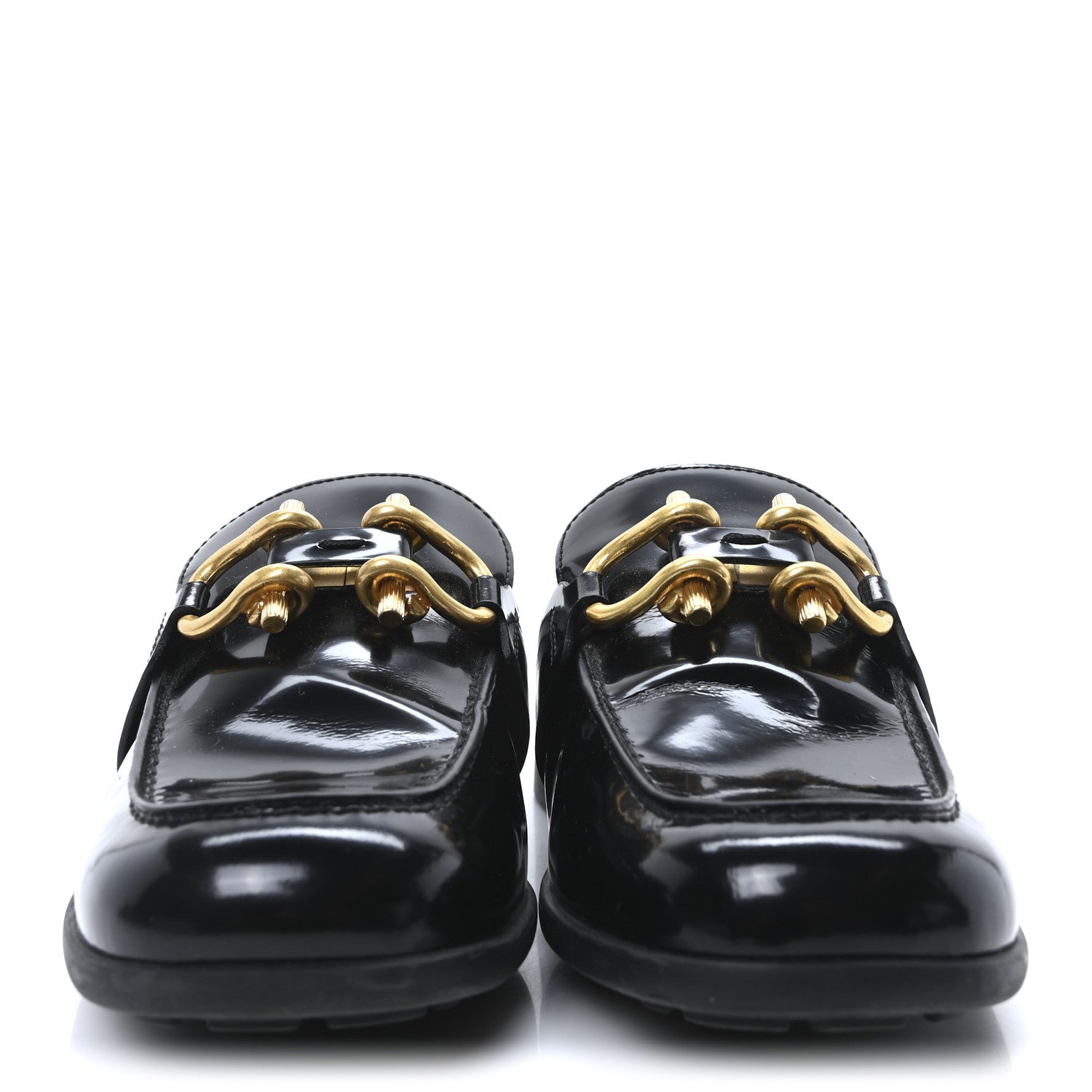 Bottega Veneta Glossy Calfskin Monsieur Loafers 37 Black