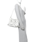 Balenciaga Arena Storico Classic Silver Hardware Medium Le City Optic White