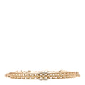 Chanel Metal Crystal Bead Chain Link CC Choker Necklace Gold
