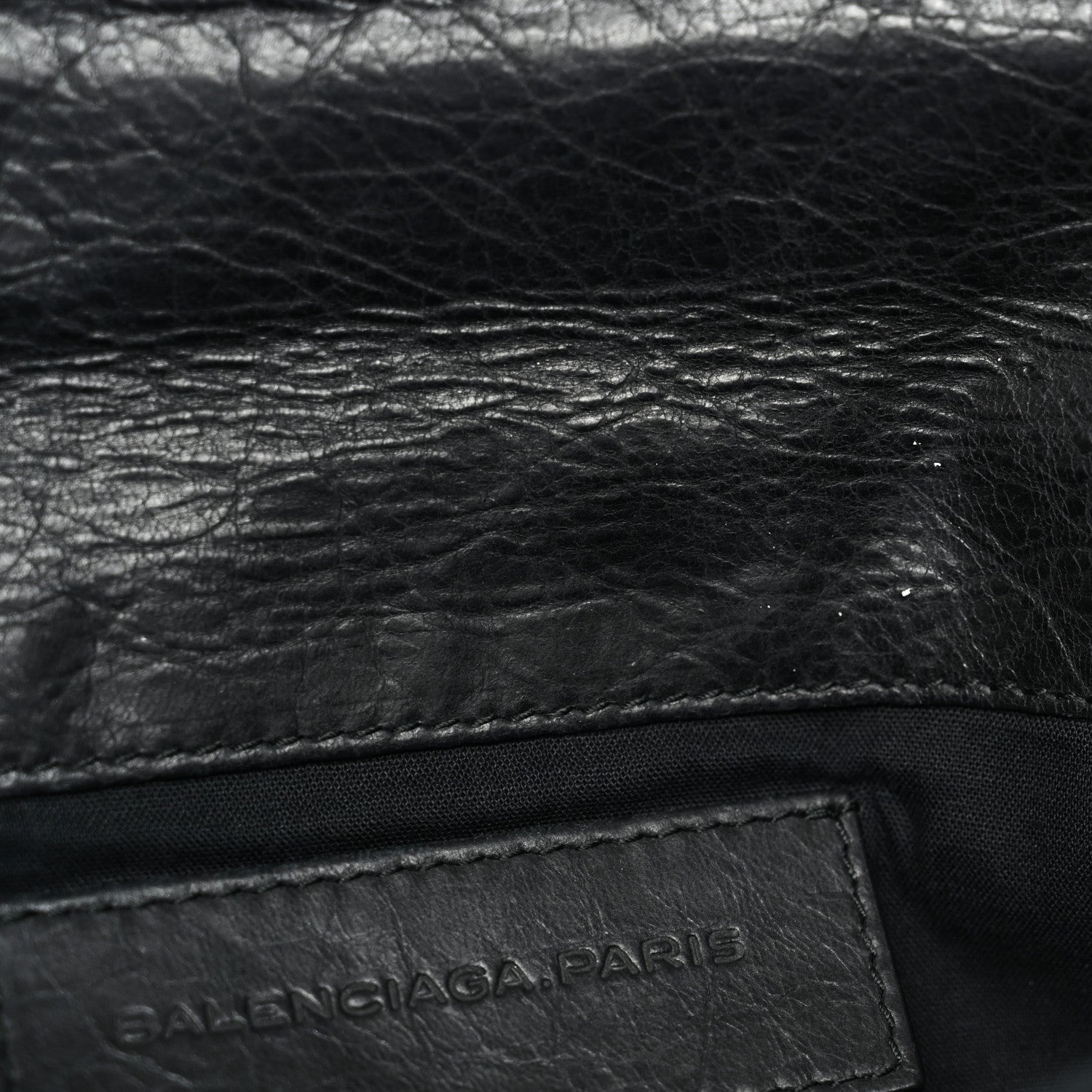 Balenciaga Agneau Giant 12 Silver Hardware Envelope Clutch Black