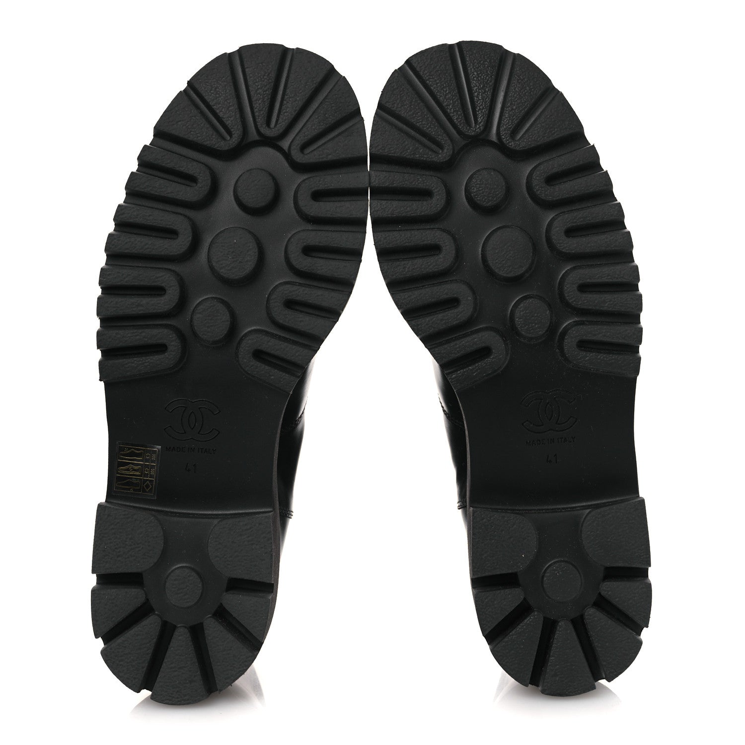 Chanel Calfskin Cap Toe CC Short Boots 41 Black