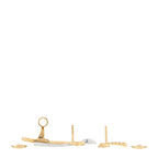 Chanel 18K Yellow White Gold Diamond Etoile Filante Earrings