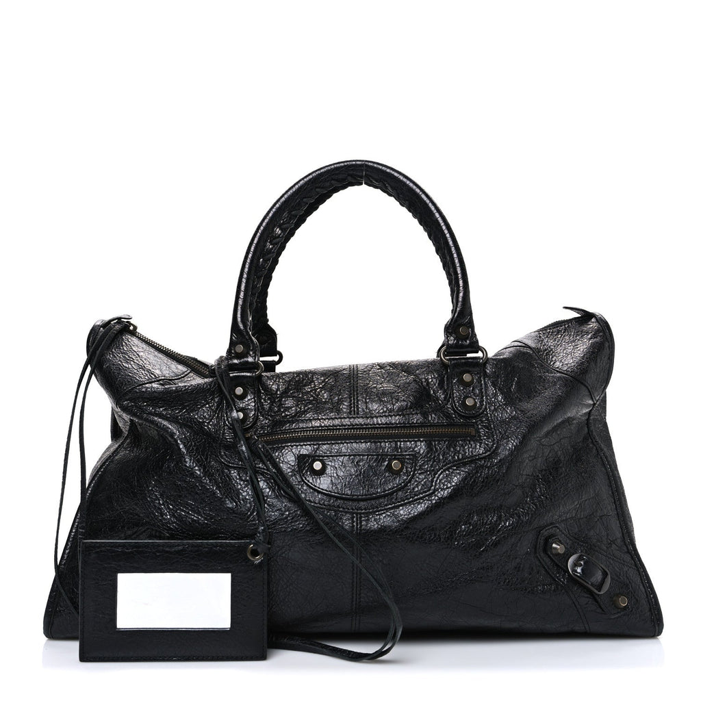 Balenciaga Agneau Classic Hardware Work Black